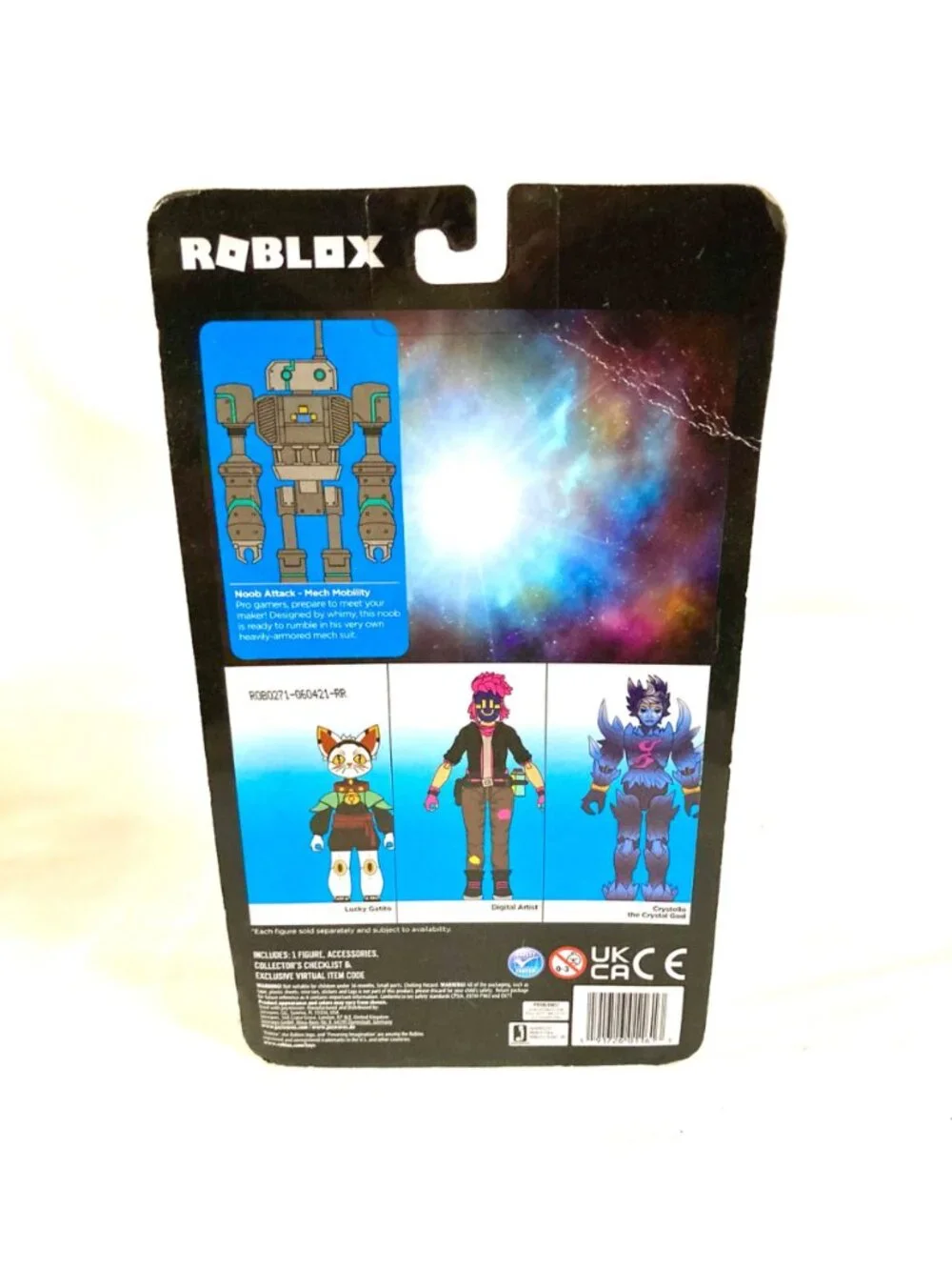 Roblox Noob Attack Mech Mobility Action Figure With Accessories & Virtual Item (
